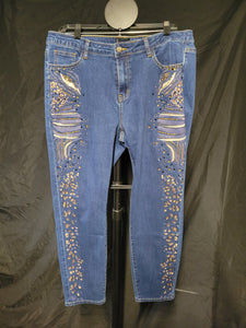 Rhinestone Denim Jeans