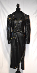 Black Faux Leather Dress