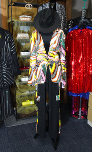 Sequin Multicolor Blazer Set