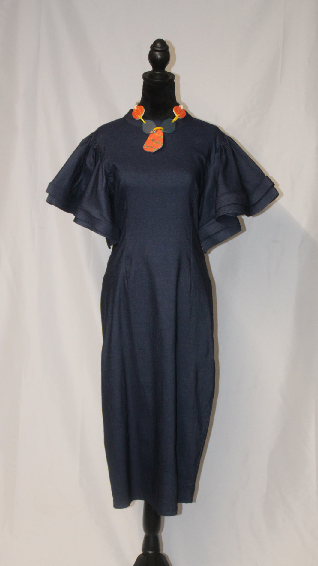 Denim Tea Length Dress