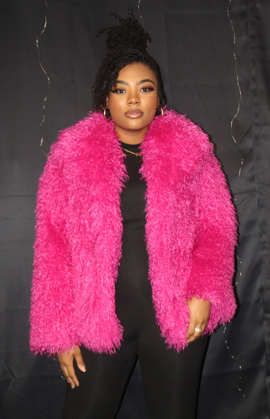 Pink Fur Coat