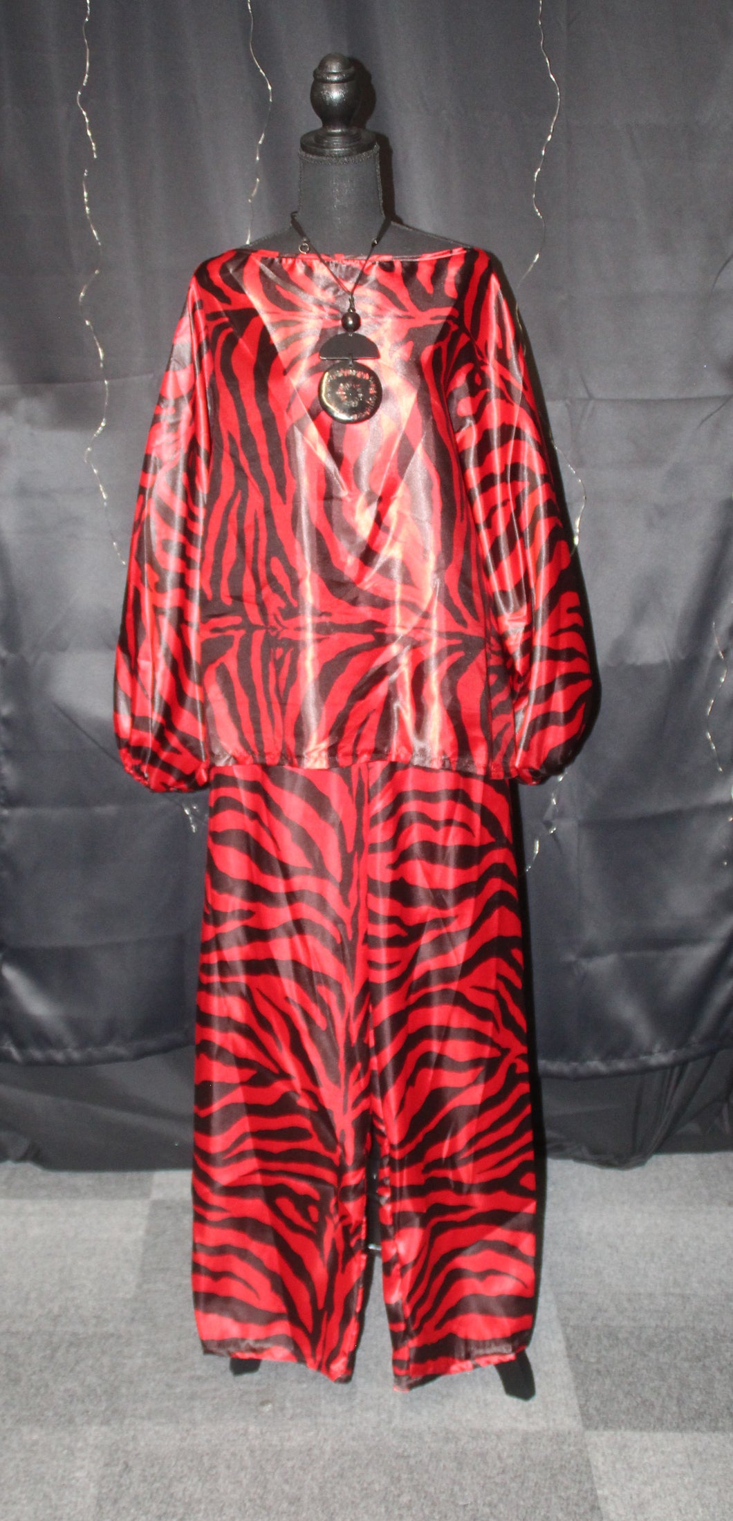 Red and Black Zebra Two Piece Set