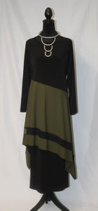 Black and Green Maxi Dress