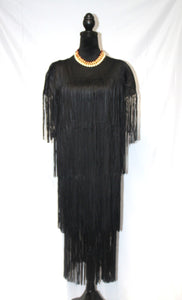 Black Fringe Dress