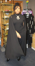 Load image into Gallery viewer, Black Cape Dress
