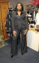 Load image into Gallery viewer, Black Multicolor Rhinestone Blazer Set
