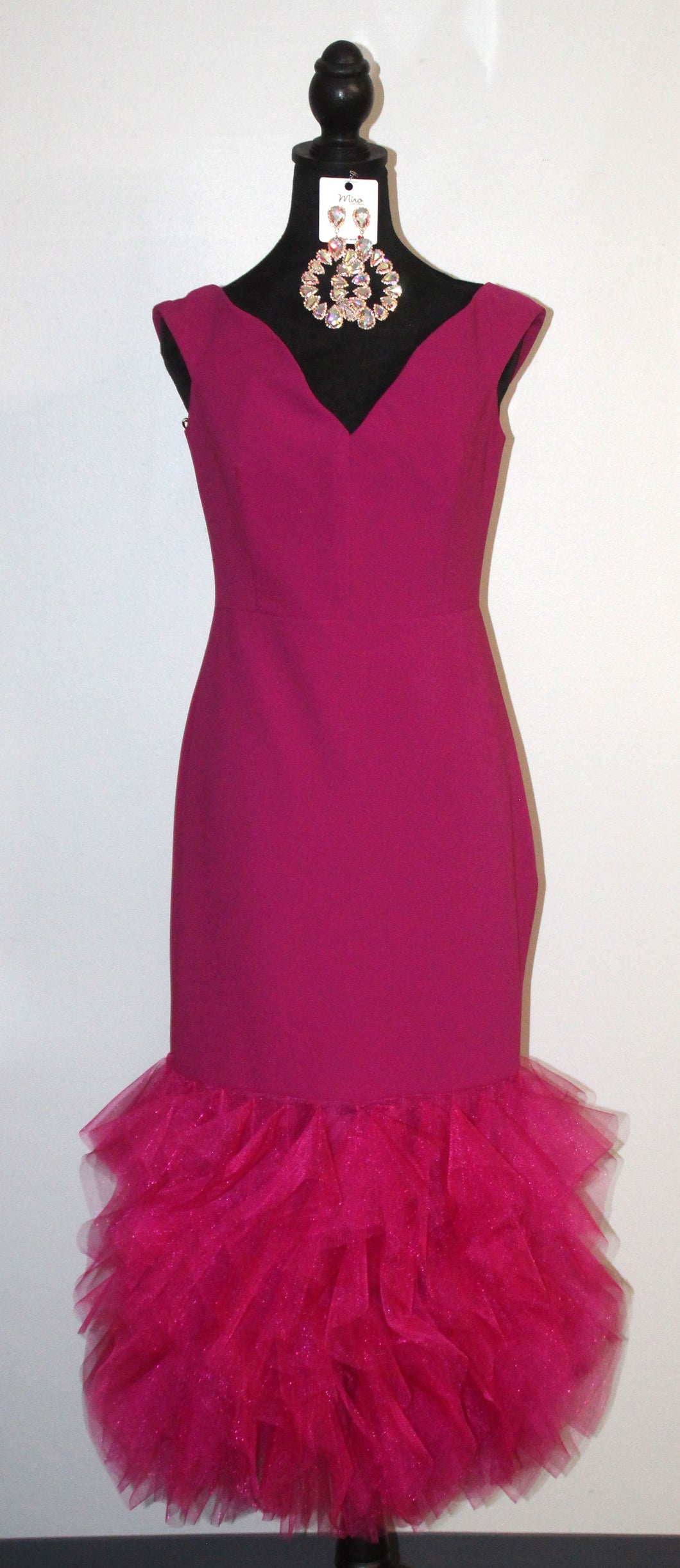 Fuchsia Tulle Puff Dress