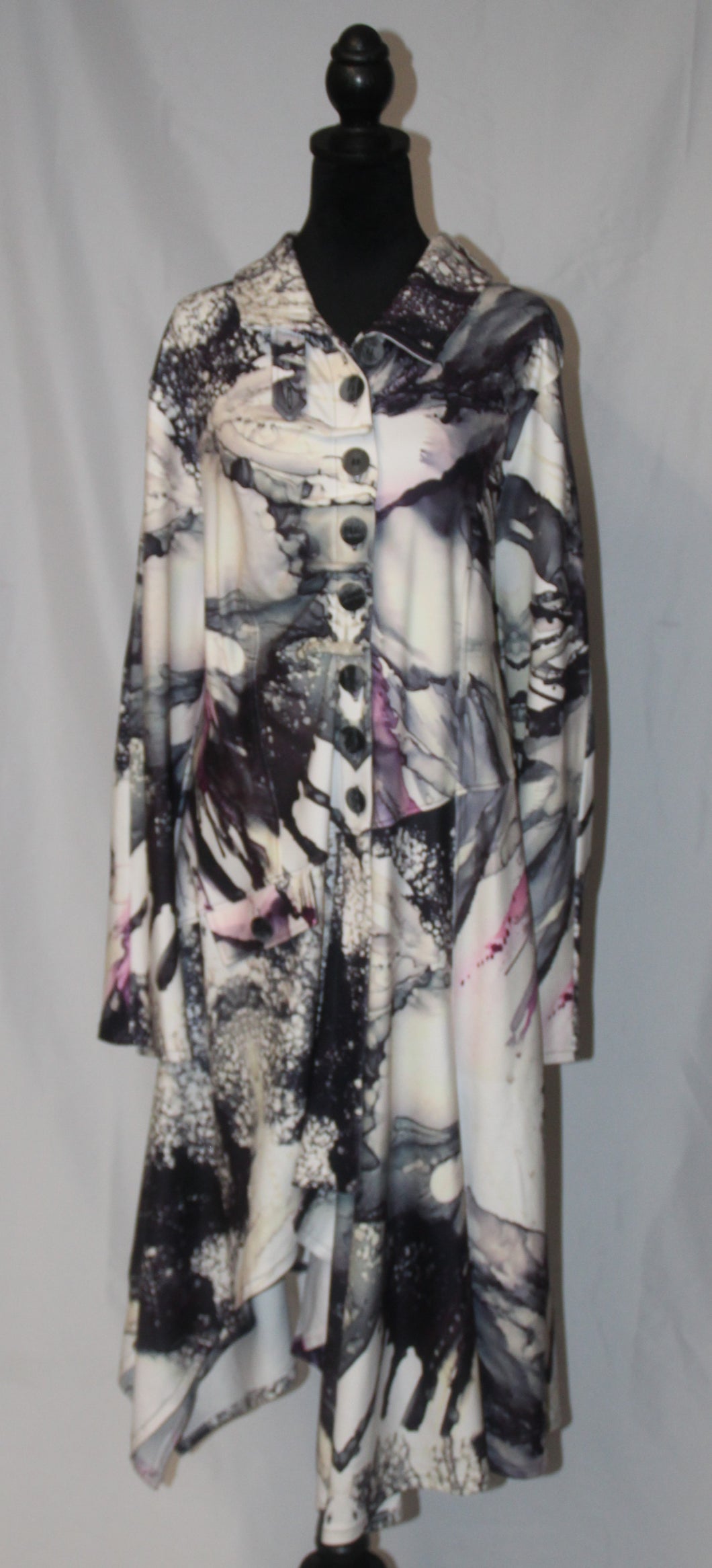 Marble Button-Up Dress