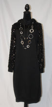 Load image into Gallery viewer, Black Sequin Sweatshirt Dress
