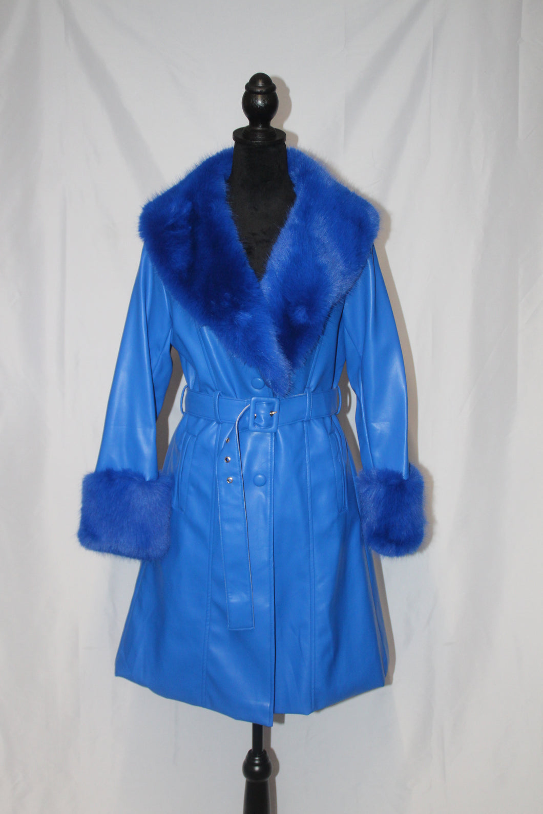 Blue Fur Overcoat