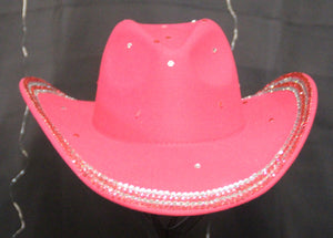 Pink Rhinestone Hat