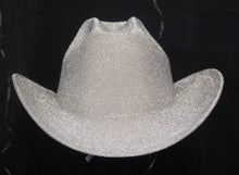 Load image into Gallery viewer, Silver Sparkle Cowboy Hat
