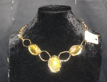 Load image into Gallery viewer, Green Iridescent Oval Necklace
