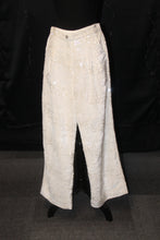 Load image into Gallery viewer, Cream Velour Sequin Three Piece Suit
