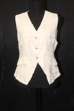 Load image into Gallery viewer, Cream Velour Sequin Three Piece Suit
