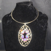 Load image into Gallery viewer, Woven Iridescent Necklace Set
