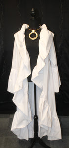 White Ruffle Duster