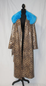 Blue Leopard Overcoat