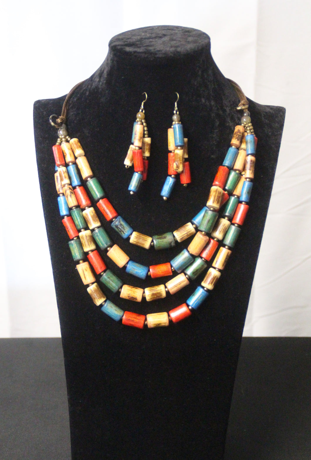 Multicolor Tier Beaded Necklace Set