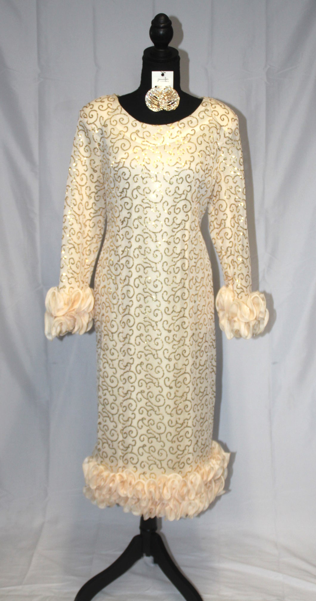 Gold Swirl Dress