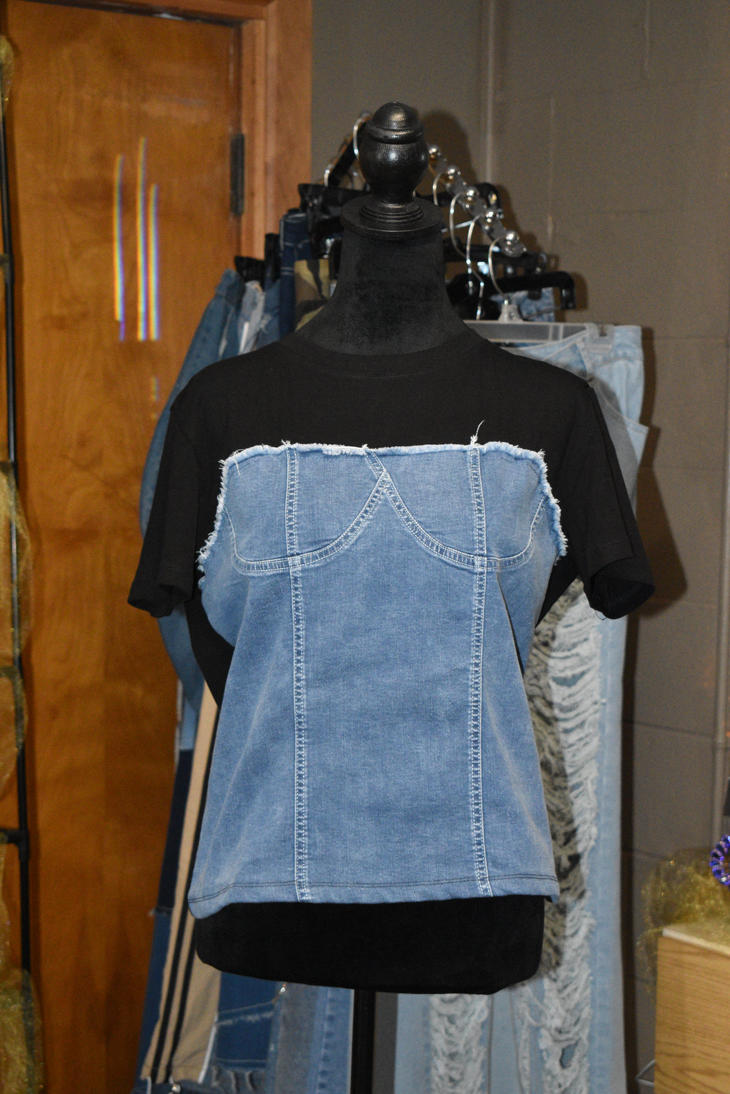 Black and Denim Shirt