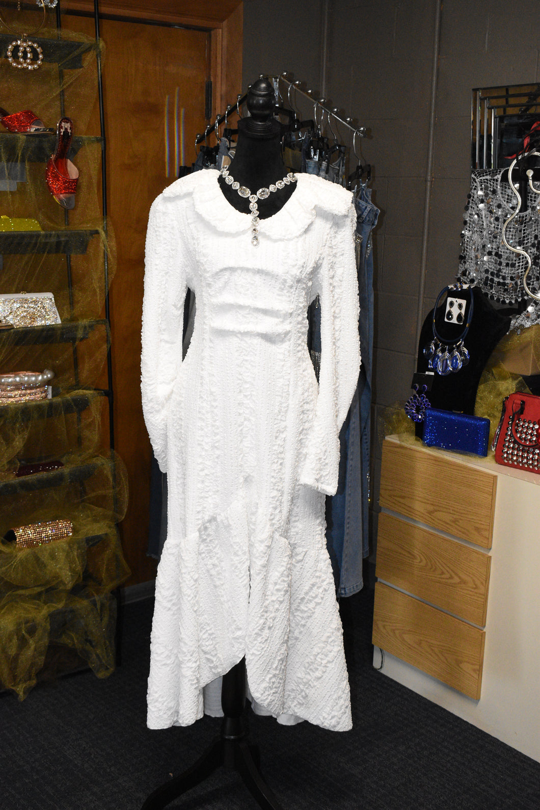 White High-Low Dress
