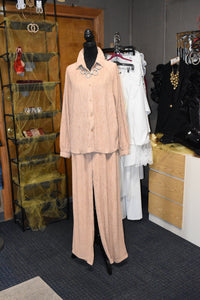 Tan Sparkle Two Piece Set
