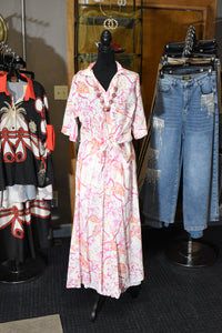 Pink and Orange Floral Set