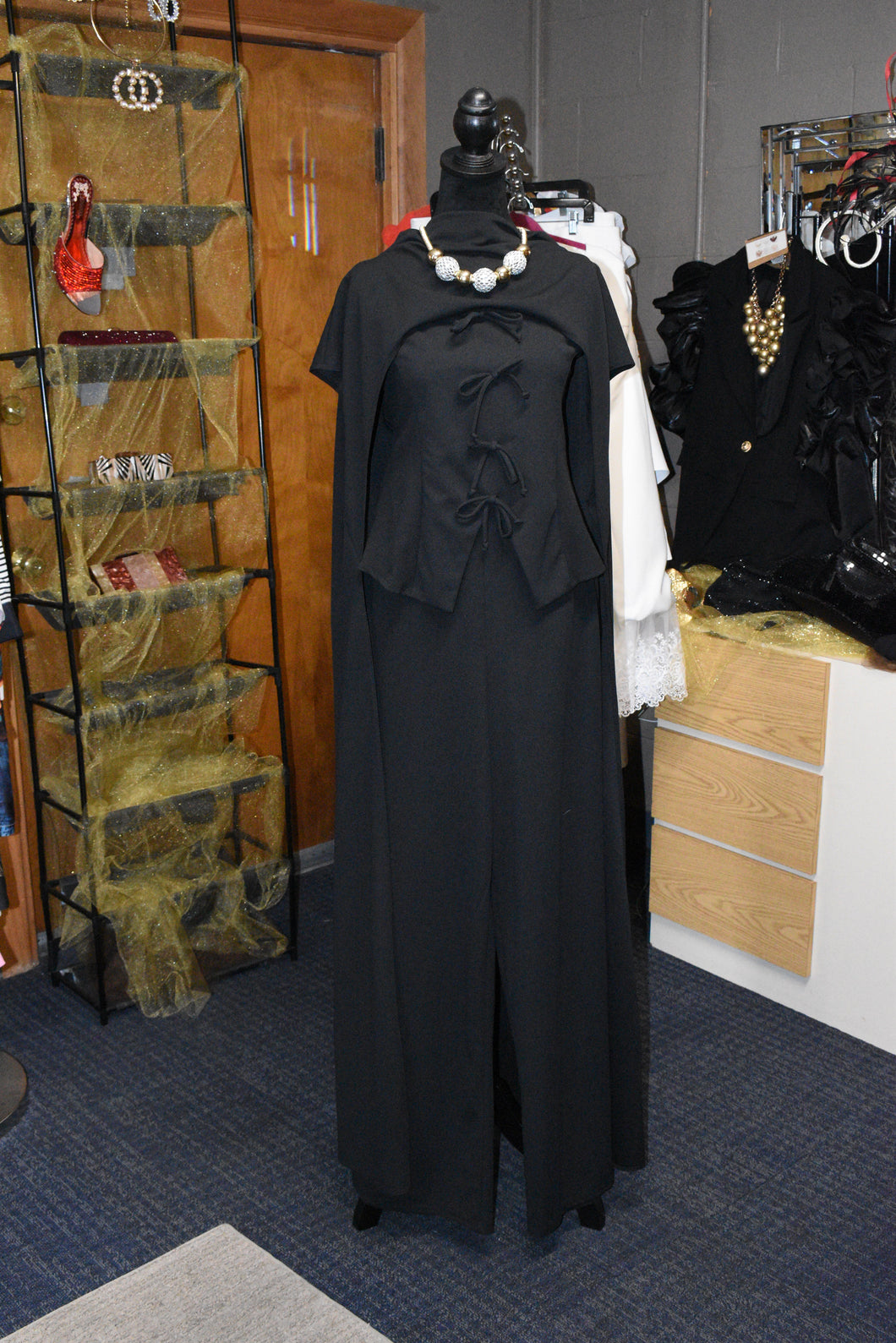Black Cape Three Piece Set