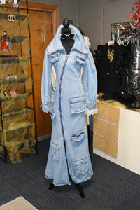 Denim Zip-Up Dress