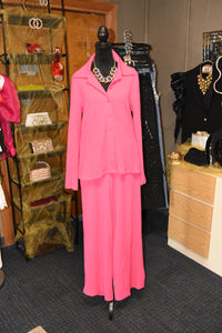 Pink Button-Up Set