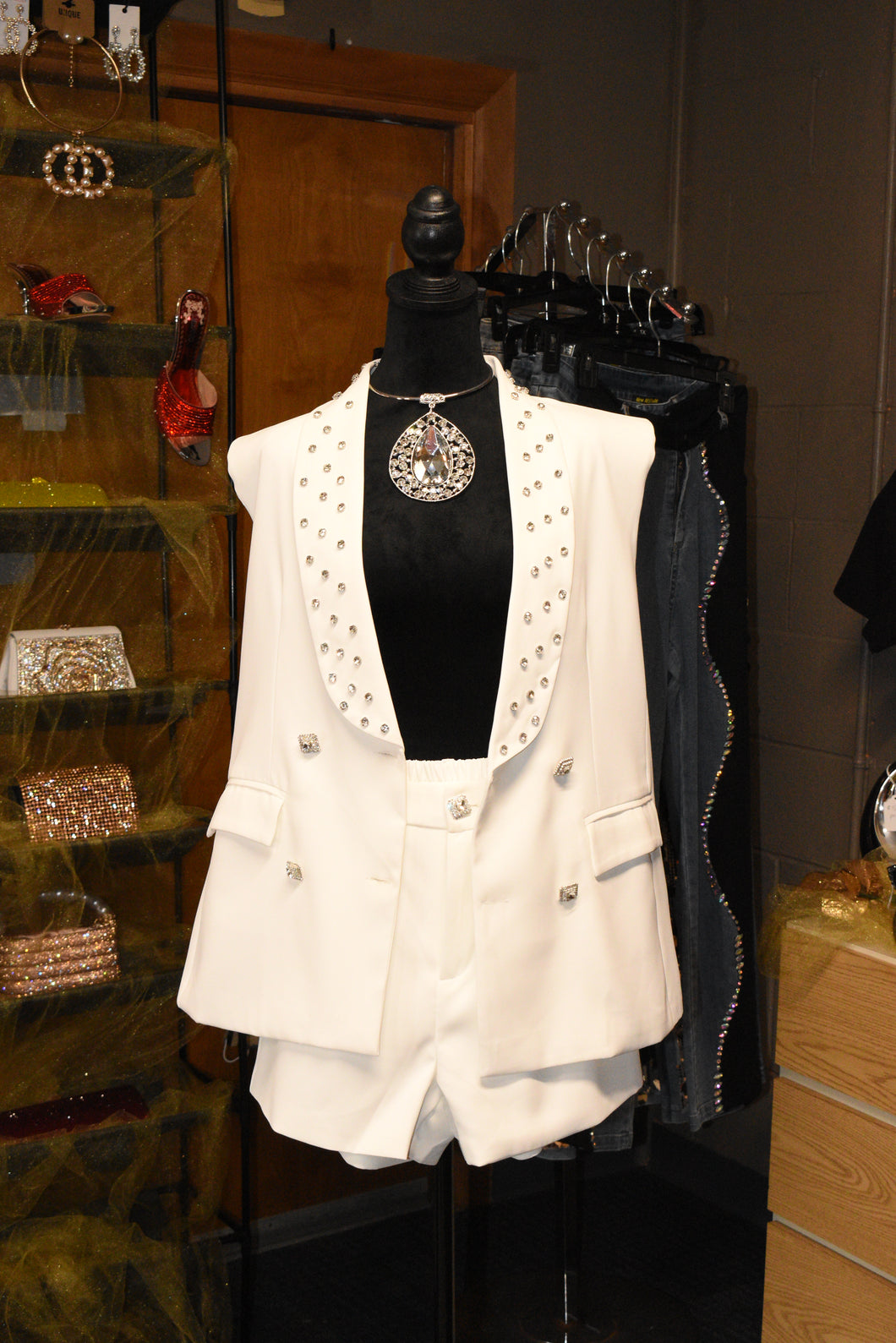 Sleeveless Blazer Set