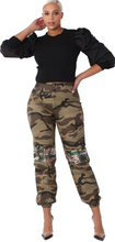 Load image into Gallery viewer, Camo Sequin Pants
